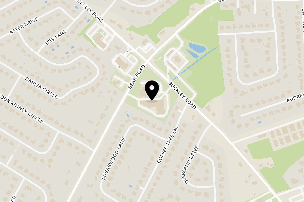Map showing the location of Classic Gourmet Deli and grill on 7575 Buckley Rd in Syracuse